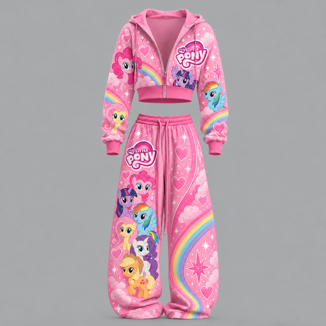 My Little Pony -Short zip-up sweatshirt set