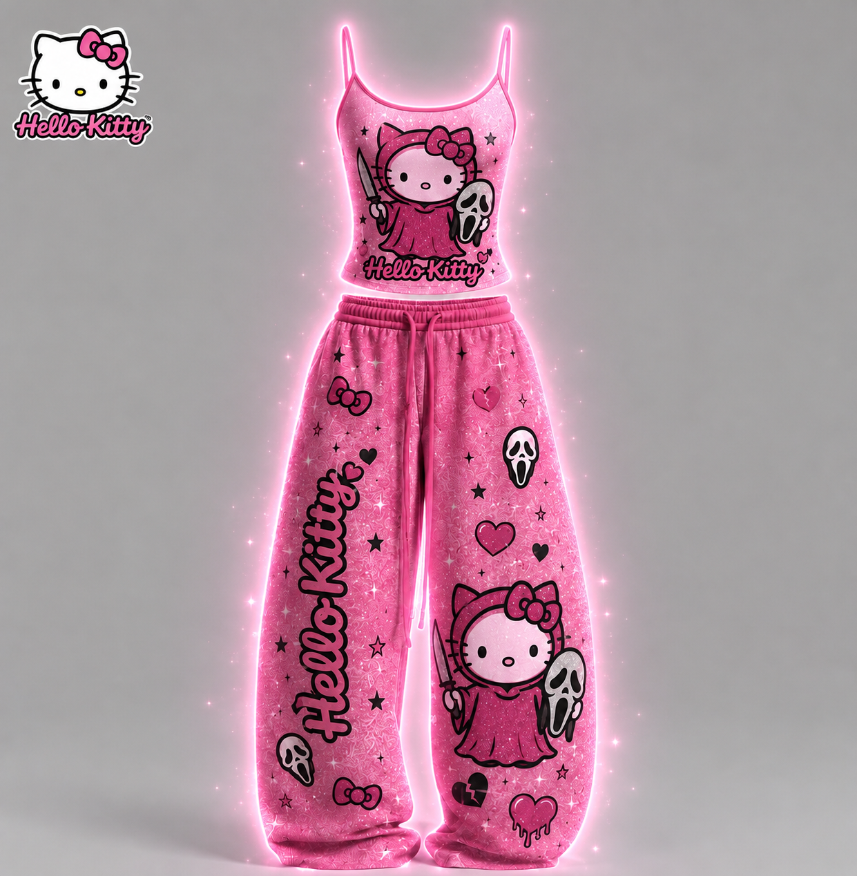 Hello Kitty Top & Elasticated Trousers Two-Piece Set