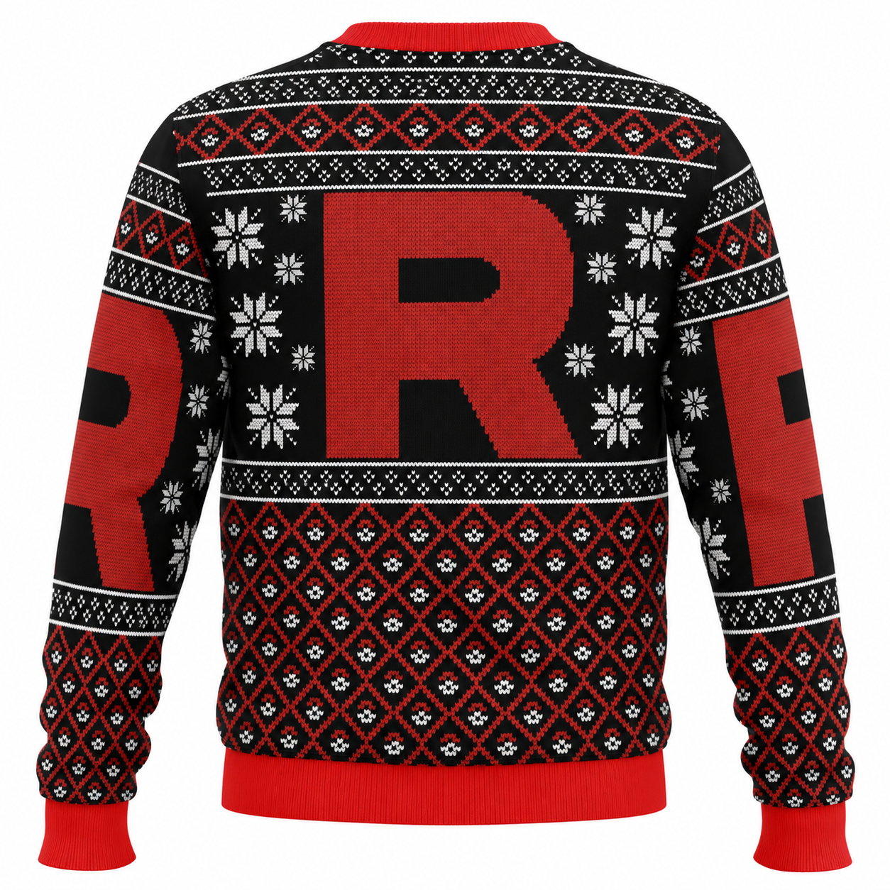 Pokemon Team Rocket Red Black Ugly Christmas Sweater
