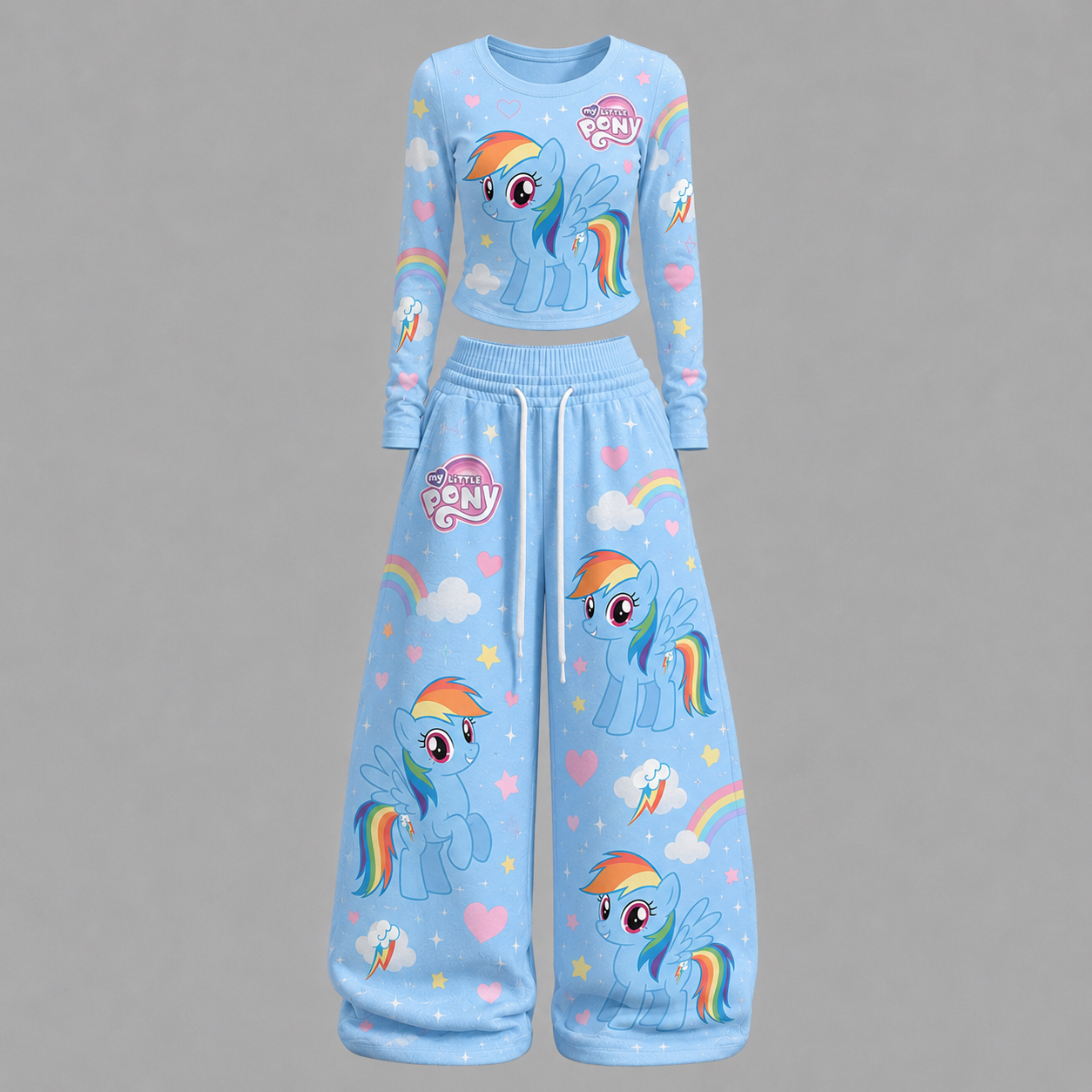 My Little Pony Long-sleeved double-layer stretch pants set