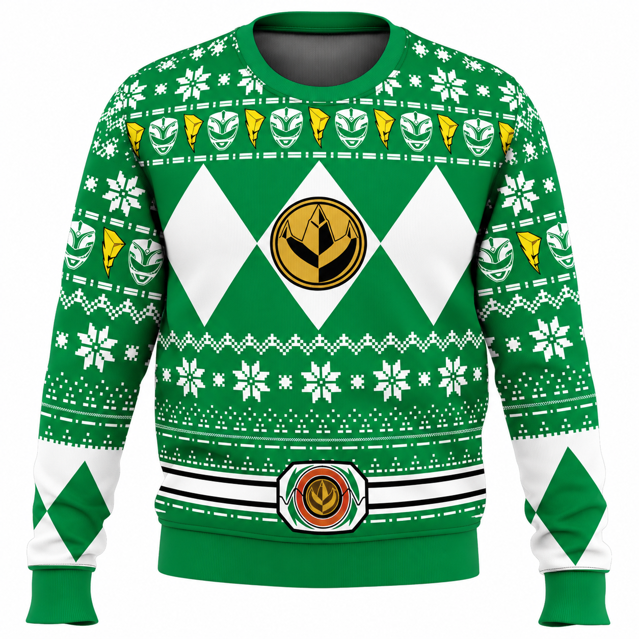 Mighty Morphin Green Ranger Power Rangers Ugly Christmas Sweater