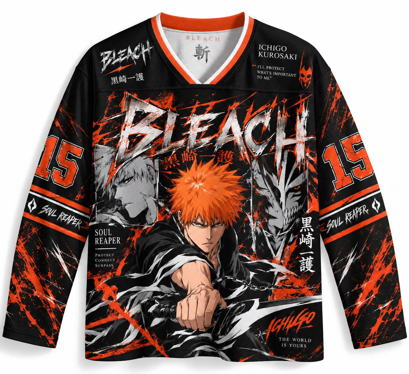 Bleach Unisex Anime Football  Long-sleeveless Jersey