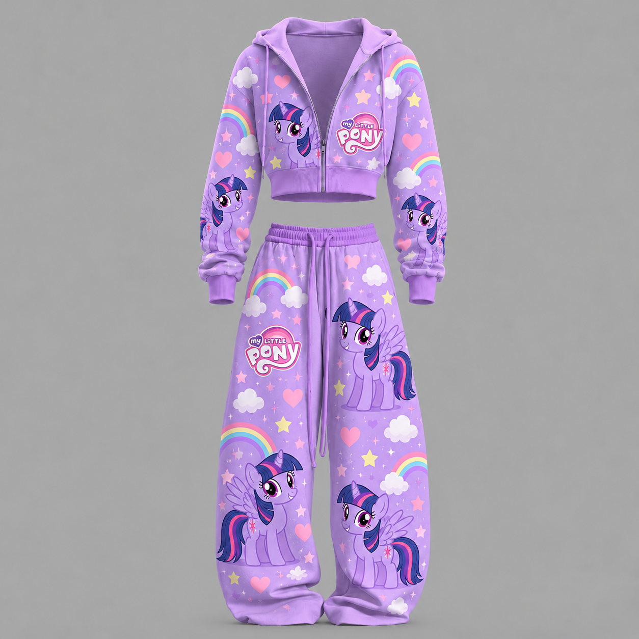 My Little Pony -Short zip-up sweatshirt set