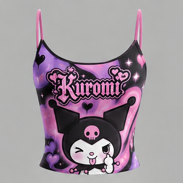 Kuromi Top & Elasticated Trousers Two-Piece Set