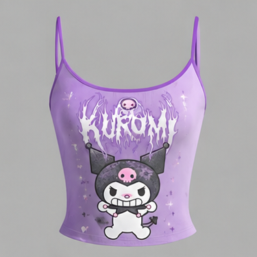 Kuromi Top & Elasticated Trousers Two-Piece Set