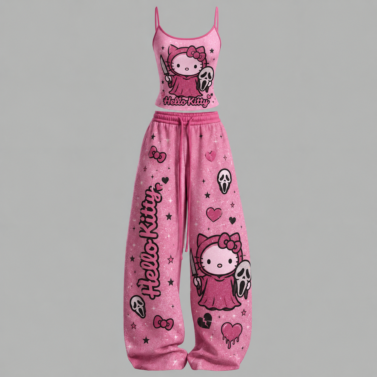 Hello Kitty Top & Elasticated Trousers Two-Piece Set