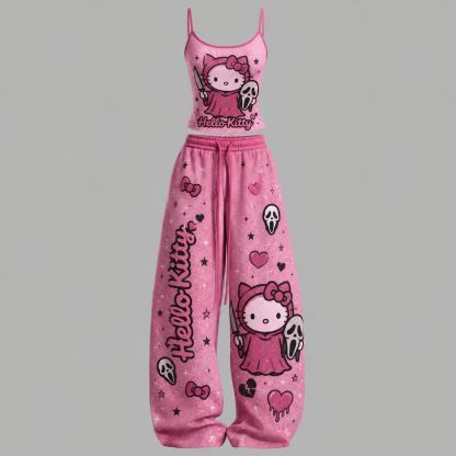 Hello Kitty Top & Elasticated Trousers Two-Piece Set