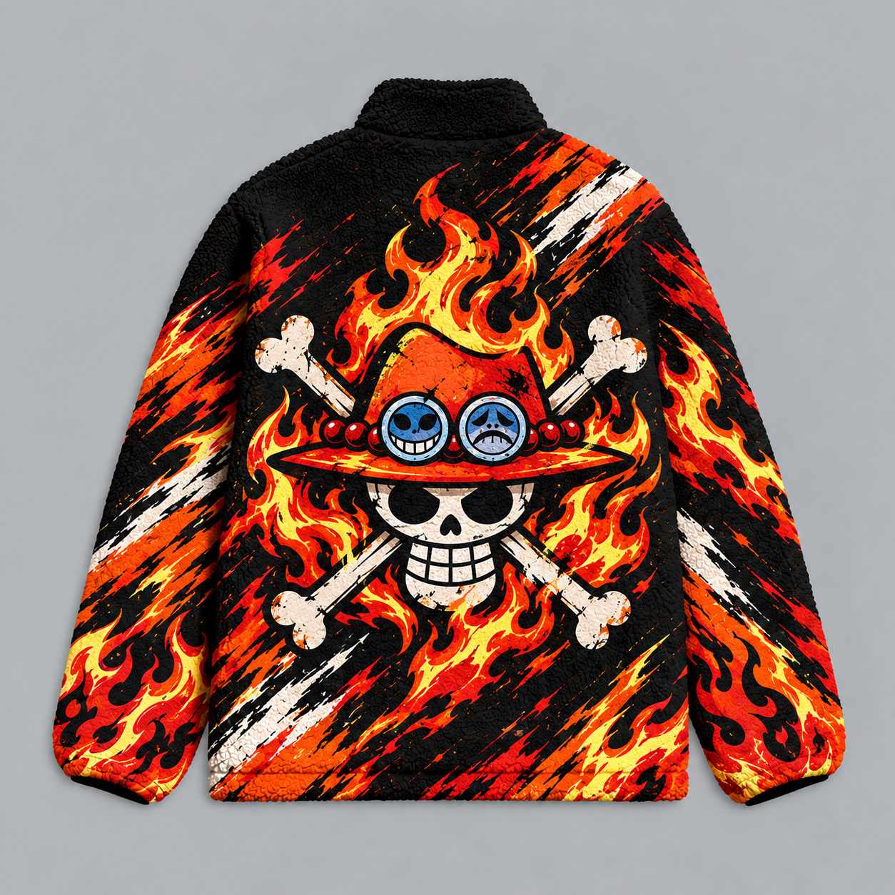 One Piece Ace Sherpa Jacket | Anime