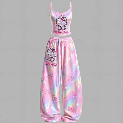 Hello Kitty Top & Elasticated Trousers Two-Piece Set