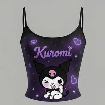 Kuromi Top & Elasticated Trousers Two-Piece Set