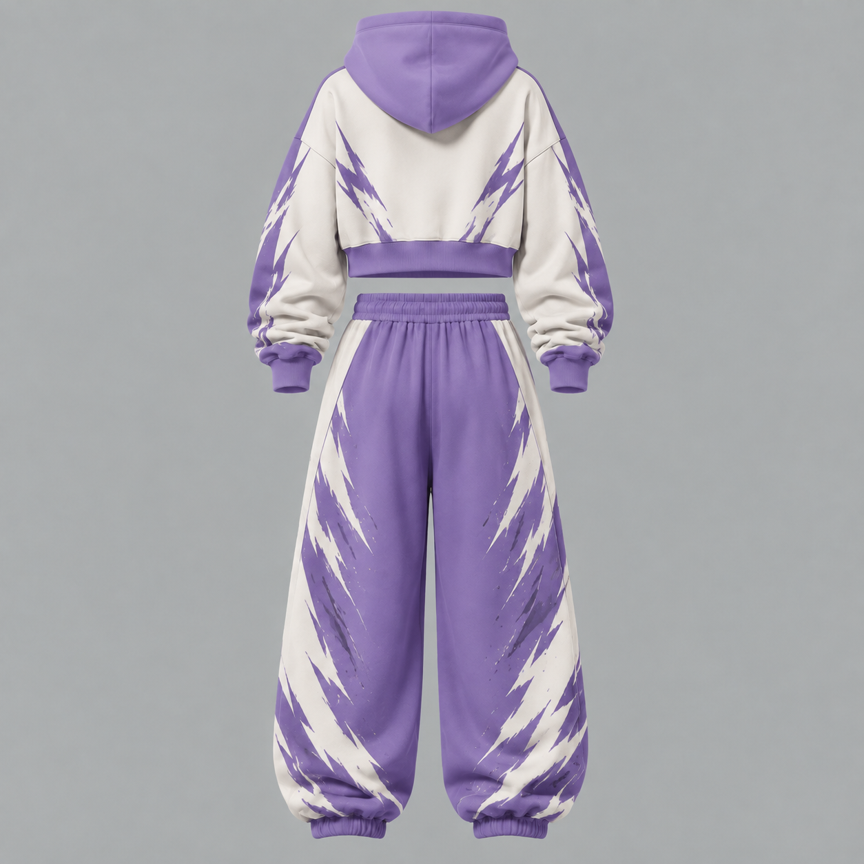 Dragon Ball Z Women‘s Cropped Long Sleeve Hoodie & High Waist Jogger Pants Two Piece Tracksuit Set