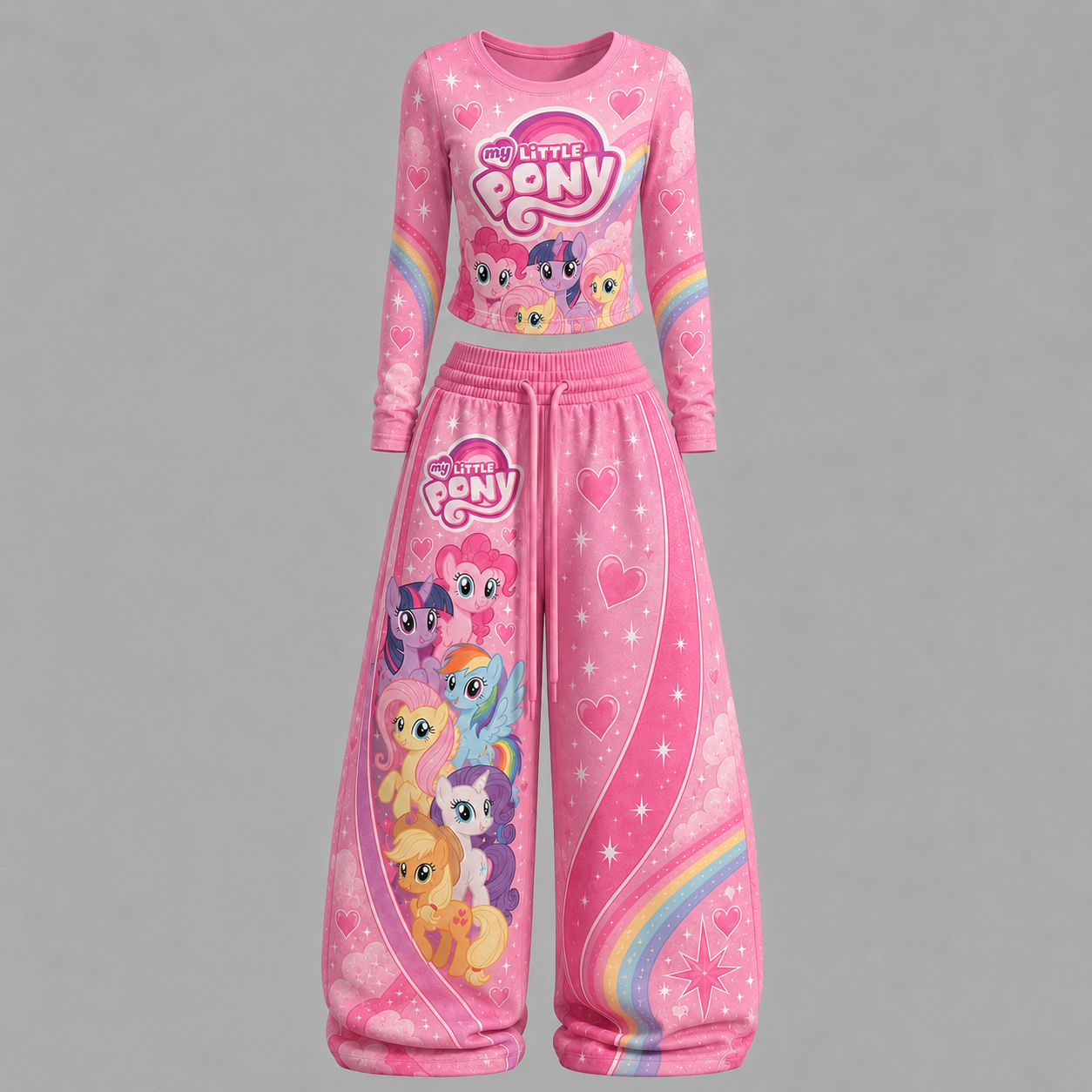 My Little Pony Long-sleeved double-layer stretch pants set