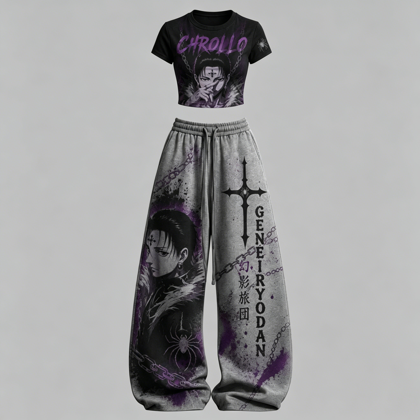 Hunter x Hunter T-Shirt & Elasticated Trousers Two-Piece Set