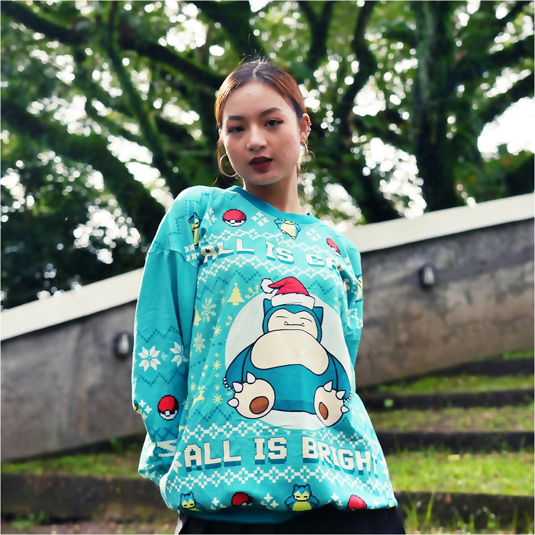 All is Calm All Bright Snorlax Pokemon Ugly Christmas Sweater