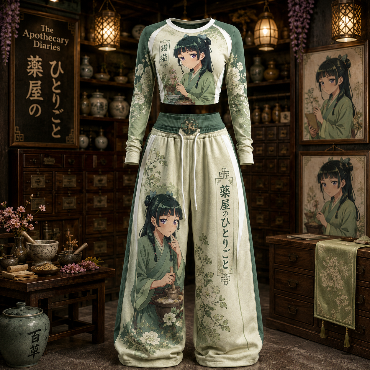 The Apothecary Diaries Long-sleeved double-layer stretch pants set