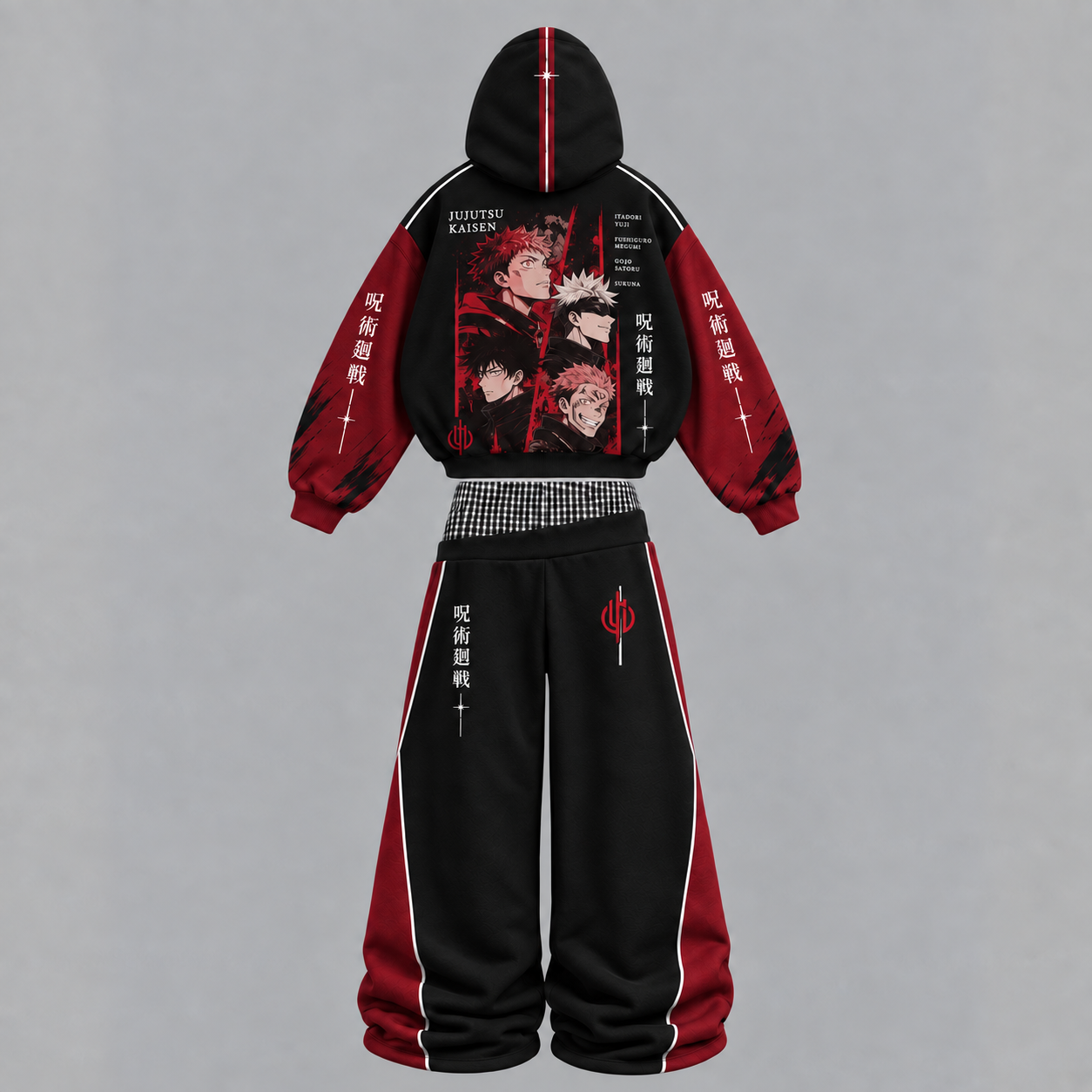 Jujutsu Kaisen Hoodie & Wide-Leg Pants Set