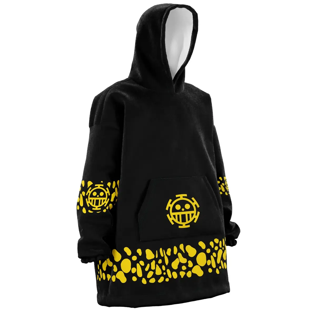 Black Trafalgar D. Water Law Punk Hazard One Piece Snug Oversized Blanket Hoodie