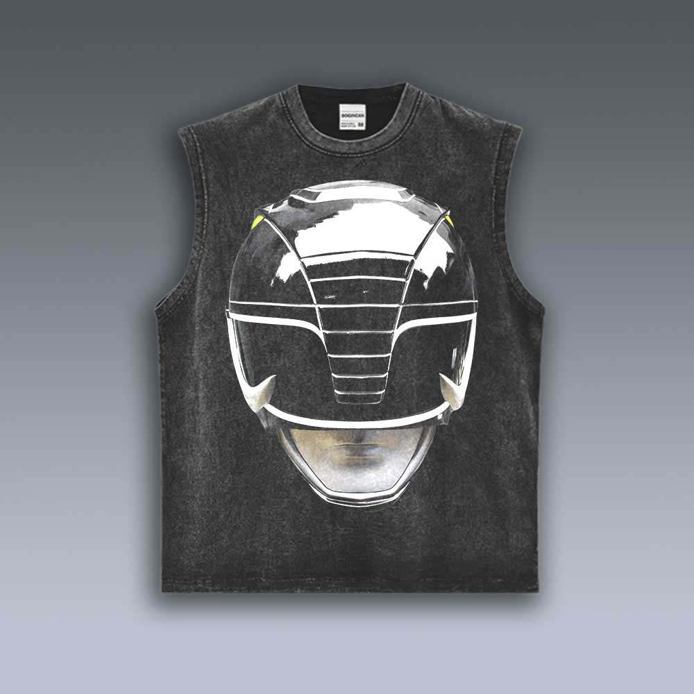 VINTAGE TANK TOP | POWER RANGERS BLACK