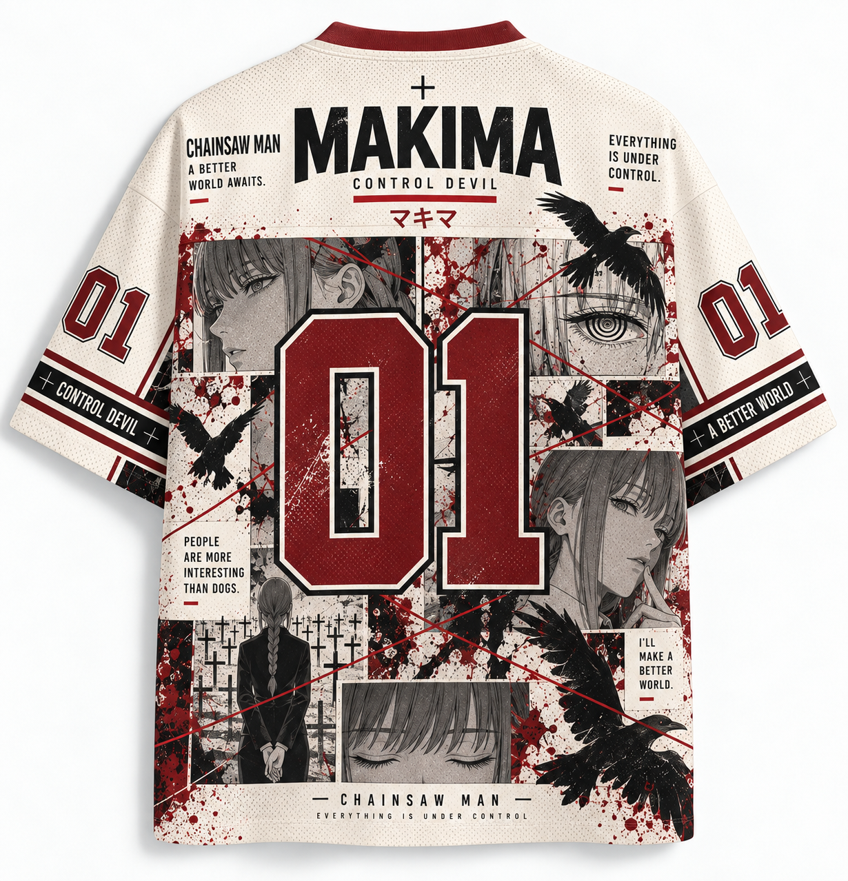 Chainsaw man Makima Jersey Shirts