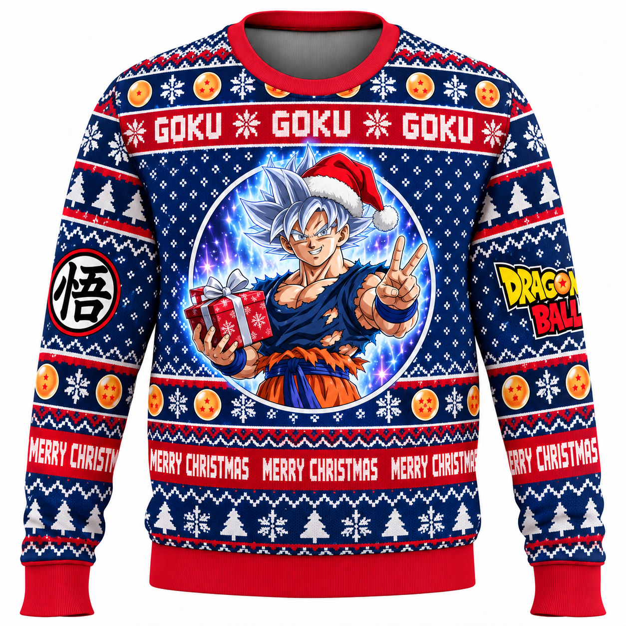 Goku Ultra Instinct Dragon Ball Z Ugly Christmas Sweater