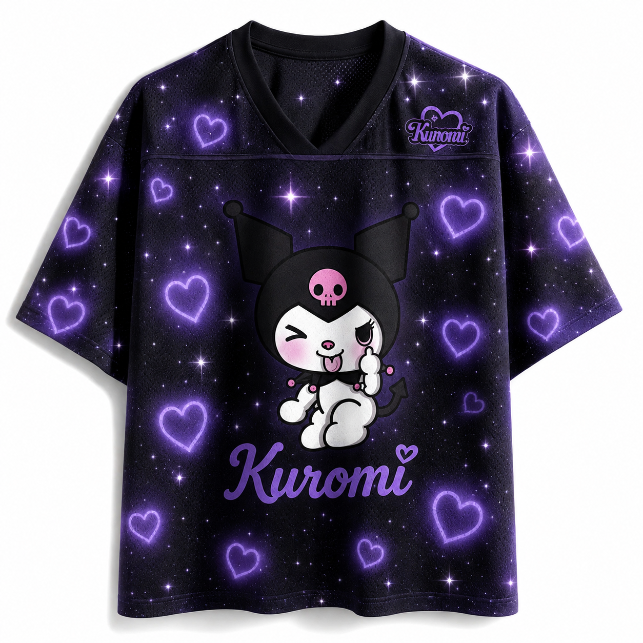 Kuromi Cute Anime Football T-shirt Jersey 