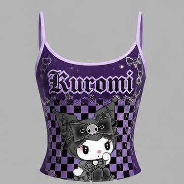 Kuromi Top & Elasticated Trousers Two-Piece Set