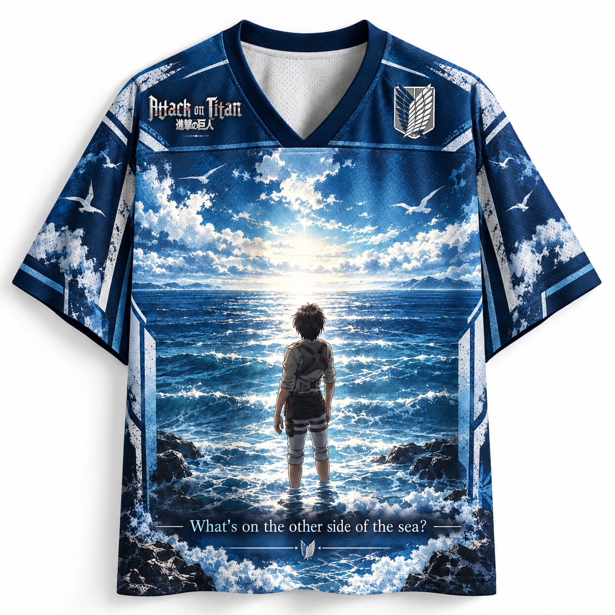 Attack On Titan What's on the other side of the sea? Jersey Shirts