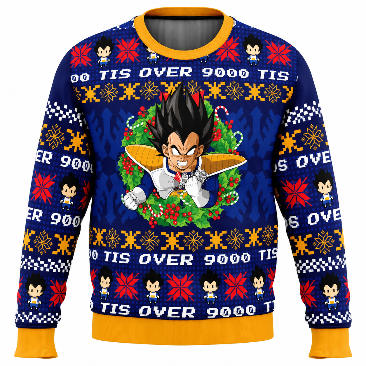Tis Over 9000 Dragon Ball Z Ugly Christmas Sweater