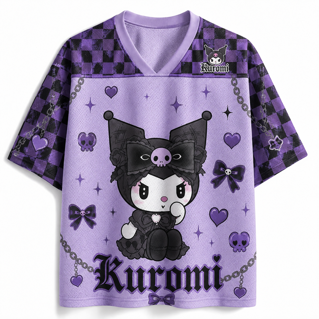 Kuromi Cute Anime Football T-shirt Jersey 