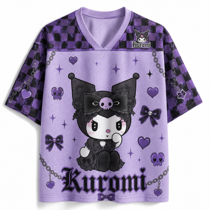 Kuromi Cute Anime Football T-shirt Jersey 