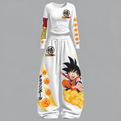Dragon Ball Z Long-Sleeved Double-Layer Stretch Pants Set
