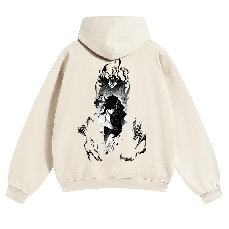  Unisex Vintage Washed cotton Hoodies | Solo Leveling 