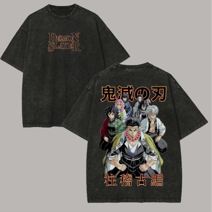 Demon Slayer Printed Unisex Washed T-Shirt