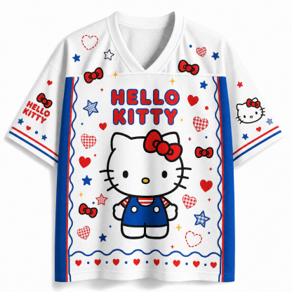 Hello Kitty Cute Anime Football T-shirt Jersey 