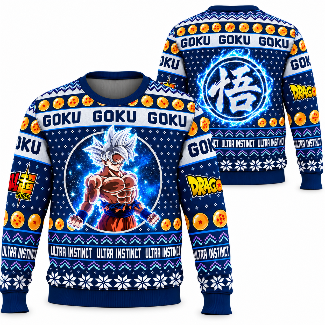 Goku Ultra Instinct Dragon Ball Z Ugly Christmas Sweater