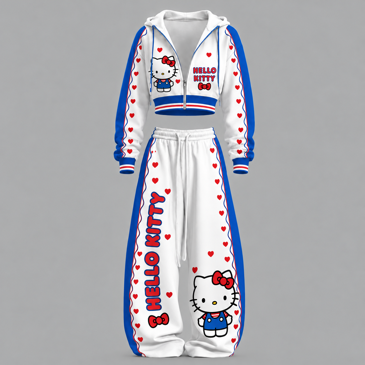 Sanrio Hello Kitty -Short zip-up sweatshirt set