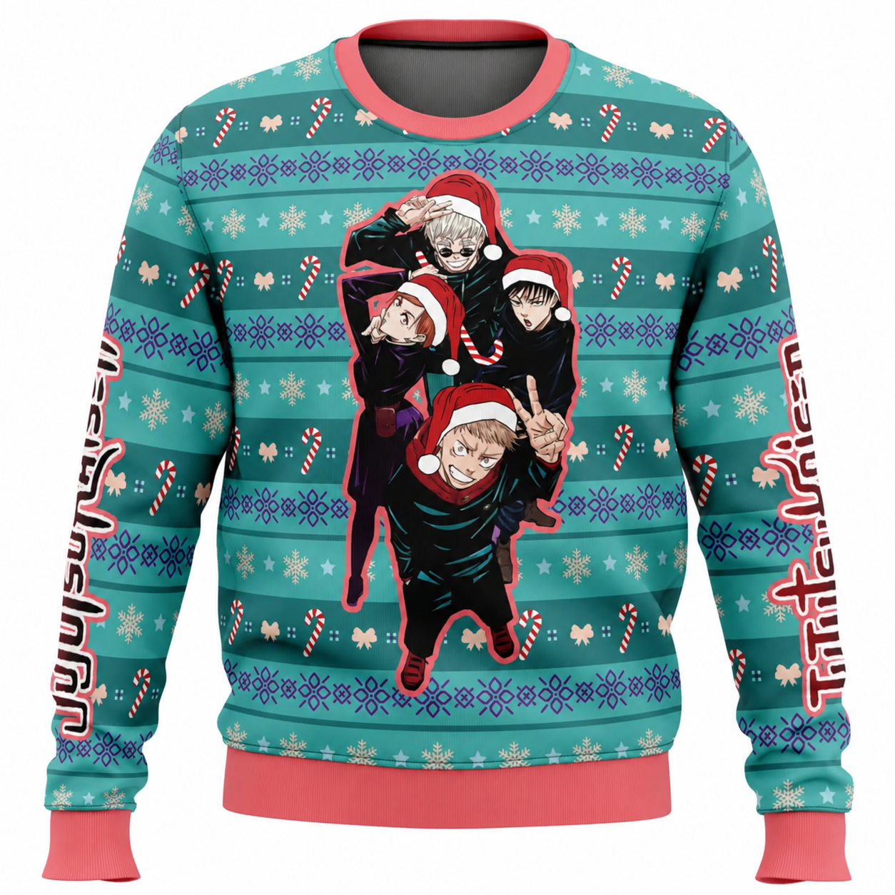 Happy Dub Cast Jujutsu Kaisen Ugly Christmas Sweater