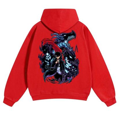  Unisex Vintage Washed cotton Hoodies | Solo Leveling 