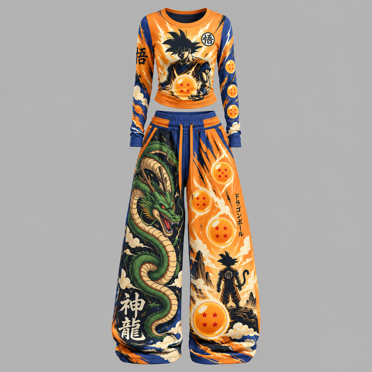 Dragon Ball Z Long-Sleeved Double-Layer Stretch Pants Set