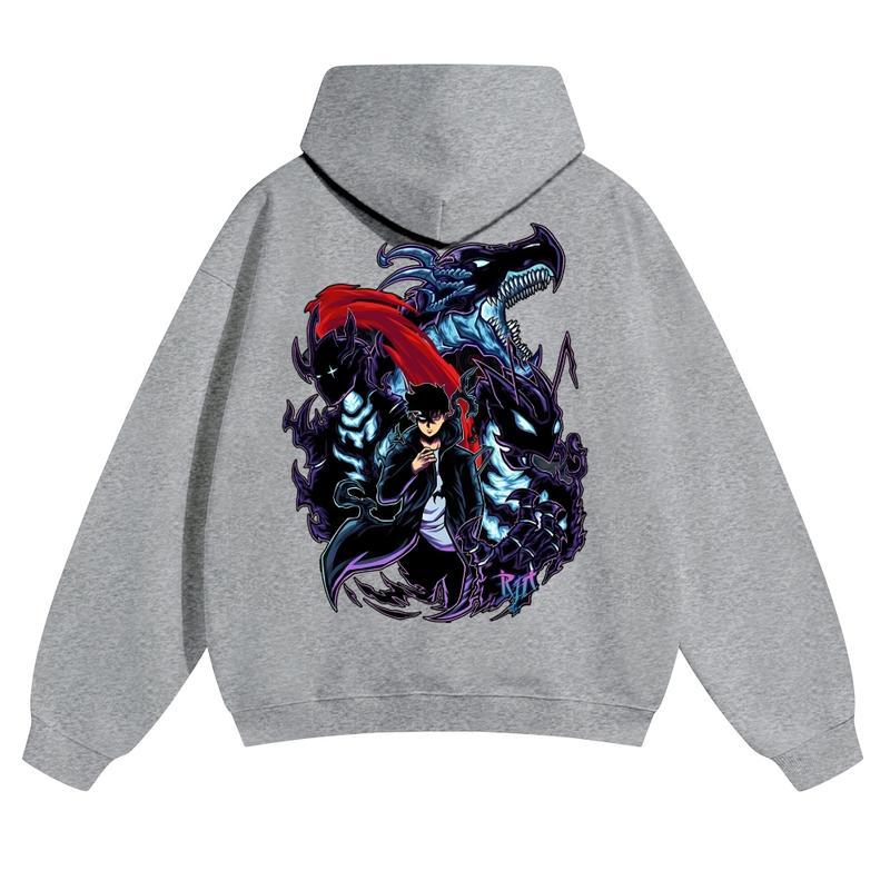  Unisex Vintage Washed cotton Hoodies | Solo Leveling 