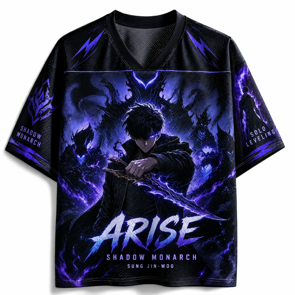 Solo Leveling Sung Jinwoo Anime Football Jersey