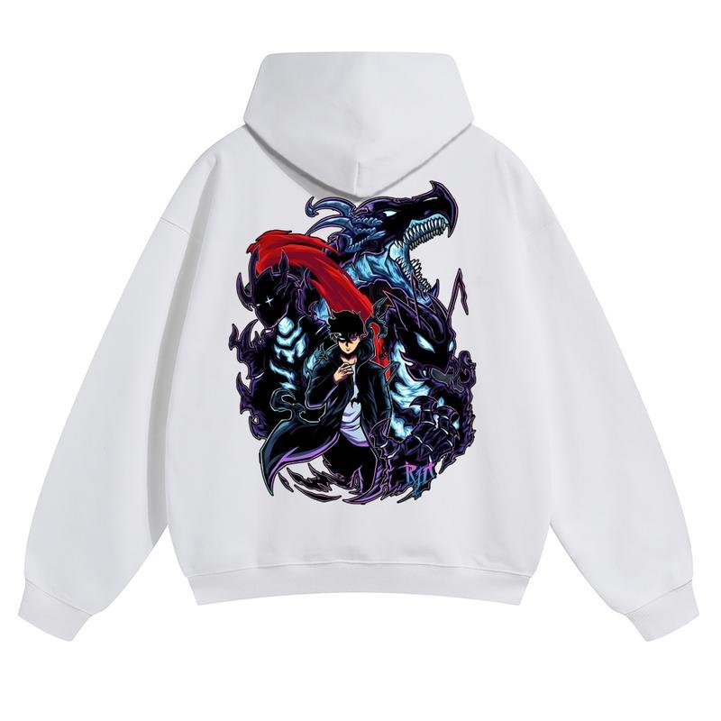  Unisex Vintage Washed cotton Hoodies | Solo Leveling 