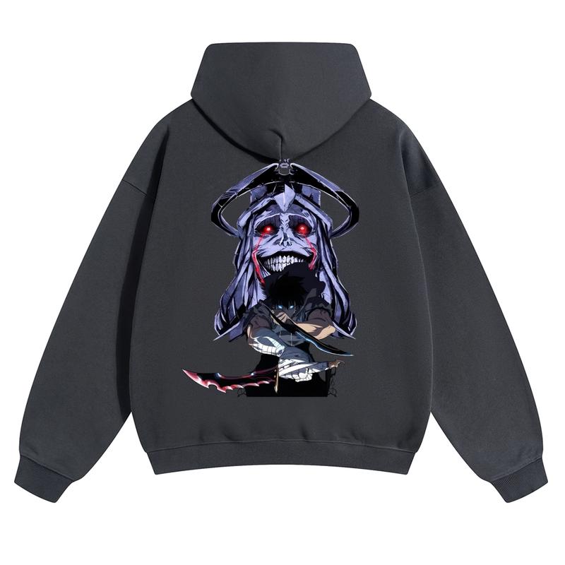  Unisex Vintage Washed cotton Hoodies | Solo Leveling 