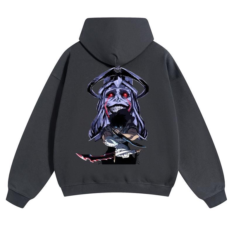  Unisex Vintage Washed cotton Hoodies | Solo Leveling 