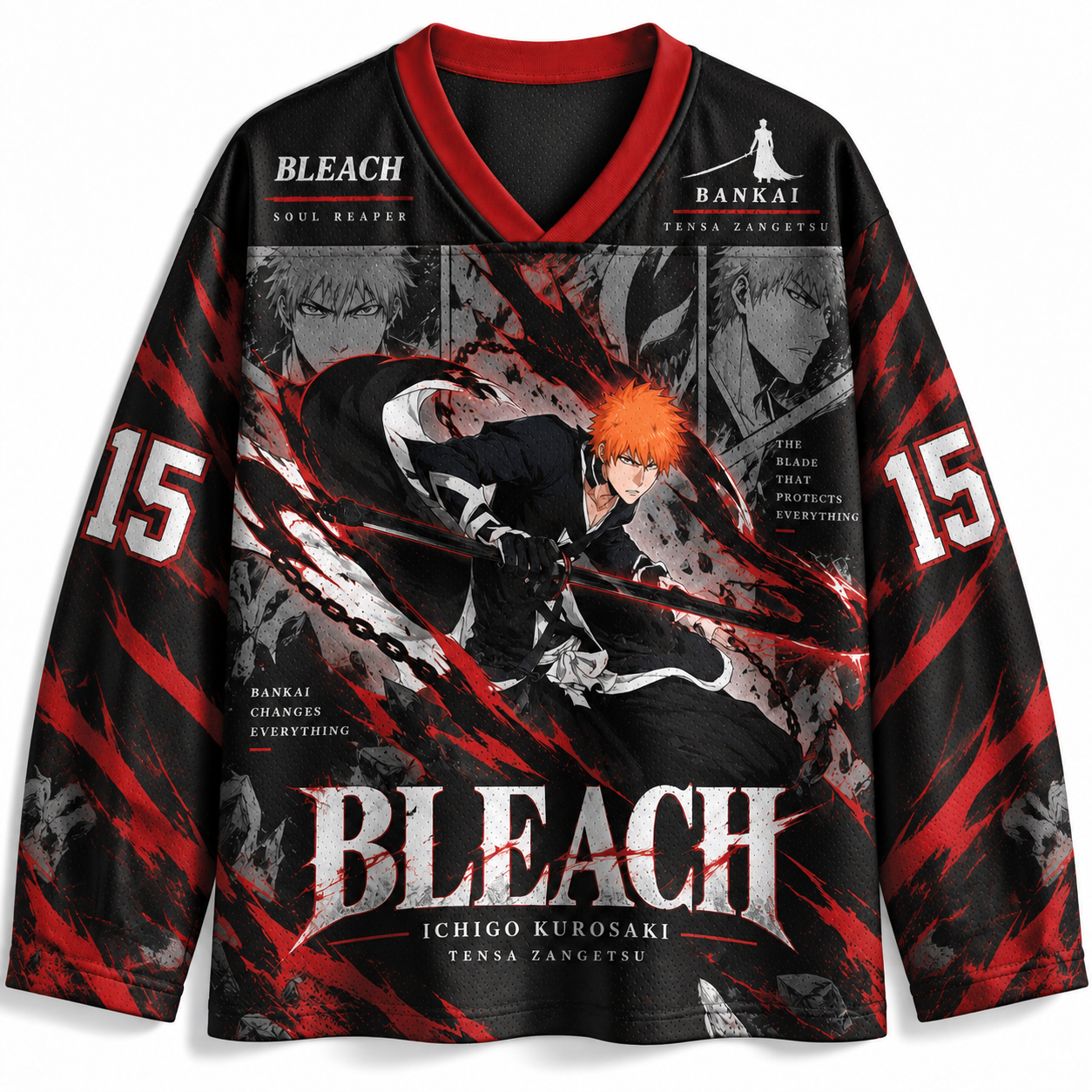 Bleach Unisex Anime Football  Long-sleeveless Jersey