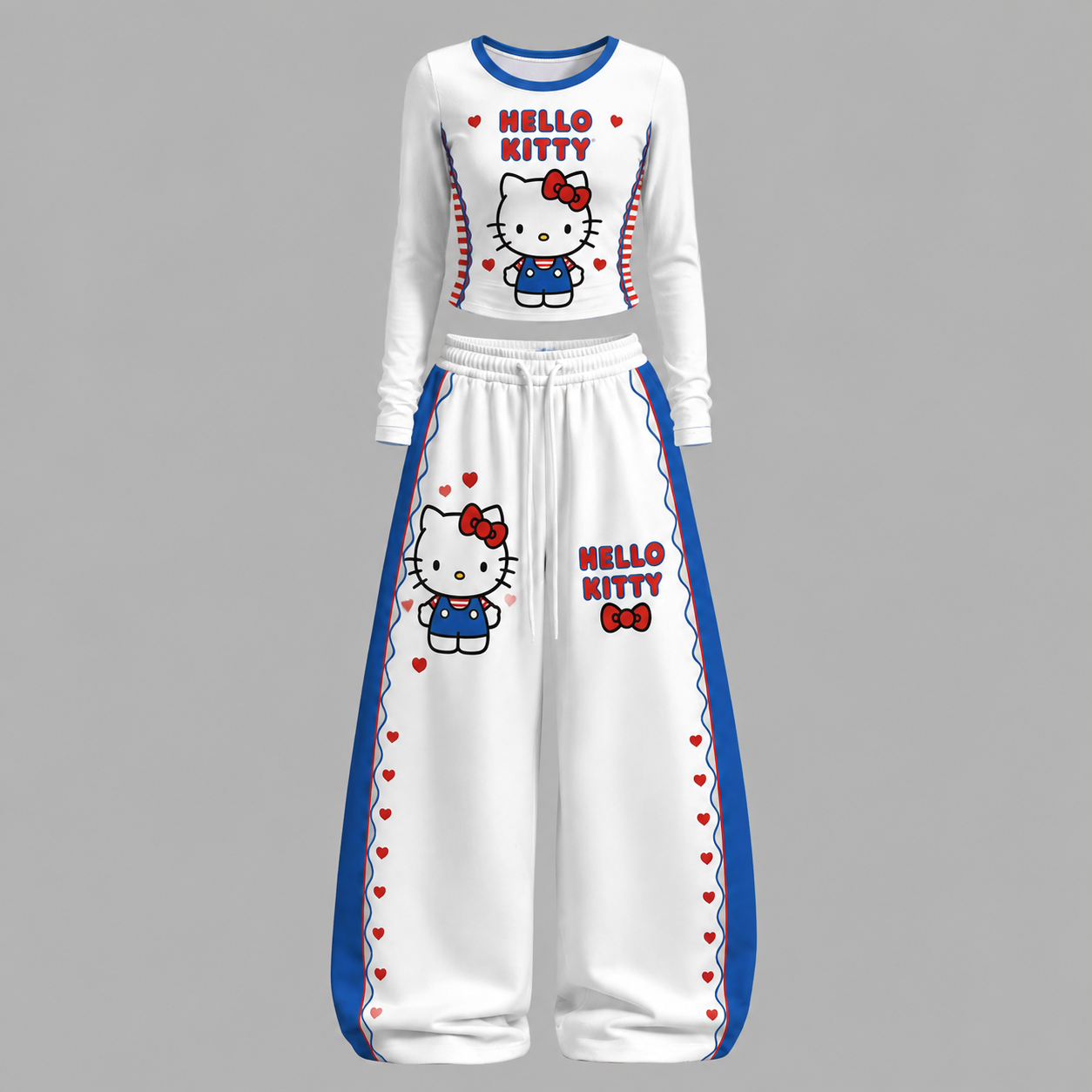 Hello Kitty Long-sleeved double-layer stretch pants set