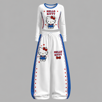 Hello Kitty Long-sleeved double-layer stretch pants set