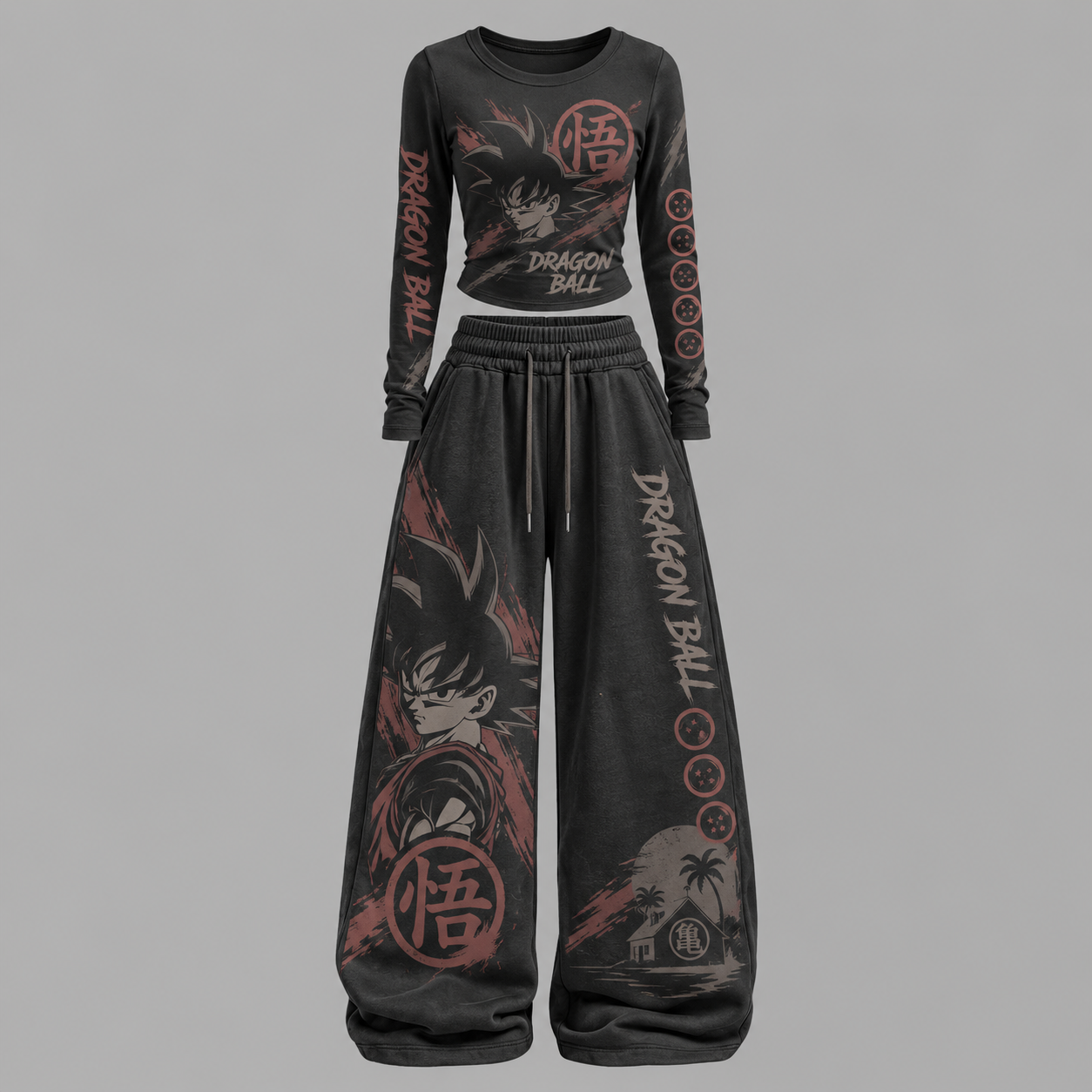 Dragon Ball Z Long-Sleeved Double-Layer Stretch Pants Set