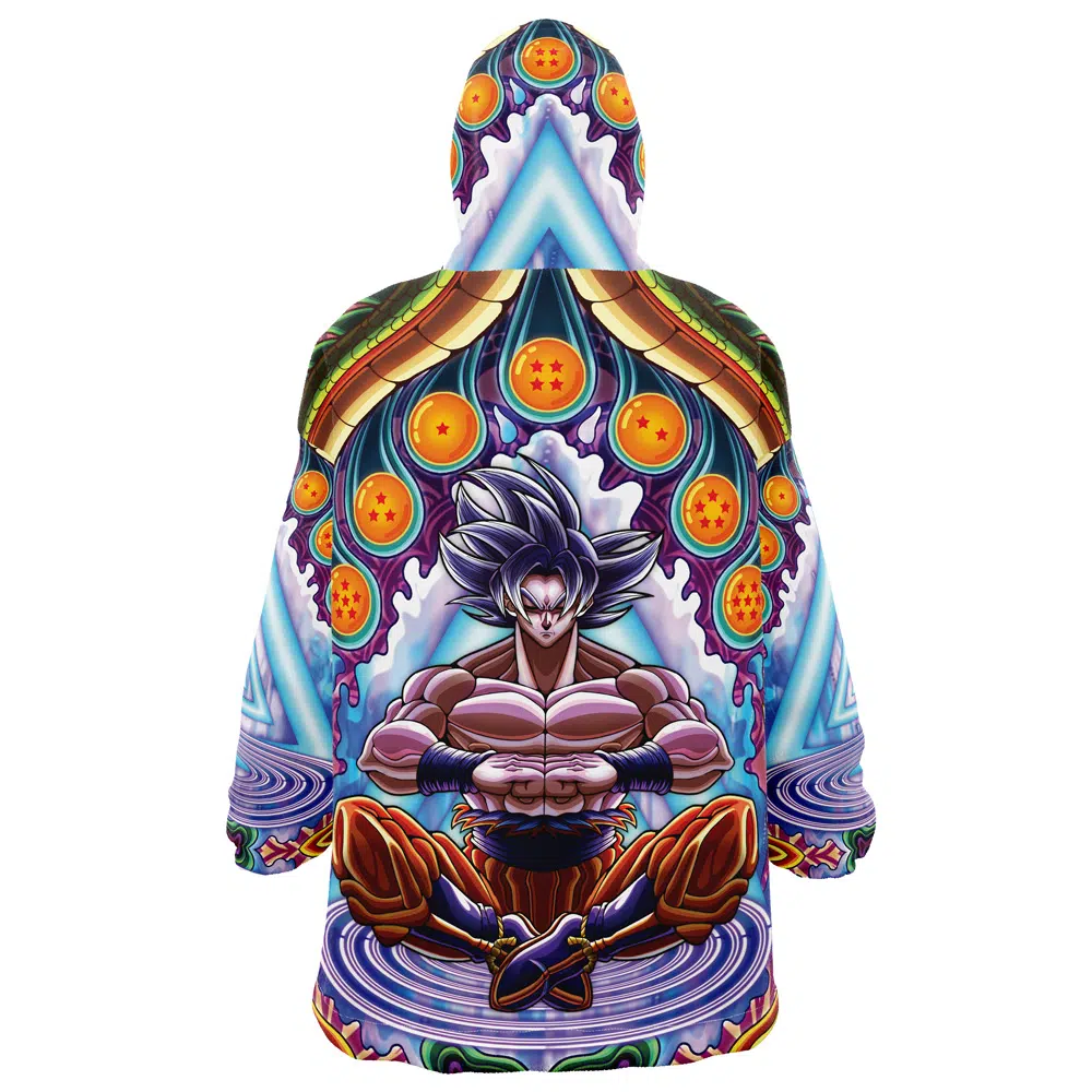 Trippy Ultra Instinct Goku Dragon Ball Z Snug Oversized Blanket Hoodie