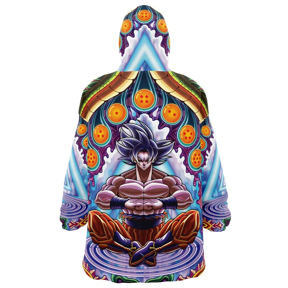 Trippy Ultra Instinct Goku Dragon Ball Z Snug Oversized Blanket Hoodie
